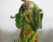 Needle felted calla lily doll waldorf inspired