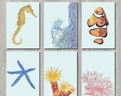Under the Sea- Printable Gift Tags / Name Tags / Stickers for a beach wedding