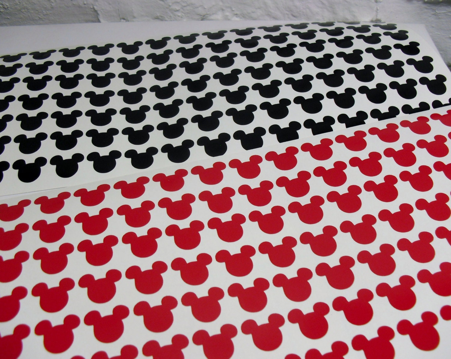 Vinyl Decal Mickey Mouse Head Inspired  Set of (120) 1 inch
