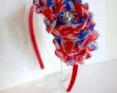 Fourth of July Baby Headband. Red White & Blue Headband. American Flag Headband. Baby Hair Accessories. American Flag Headband