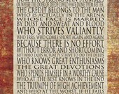 Man in the Arena Word Art Poster 18x24 - WORD ART PRINTS - Theodore Roosevelt