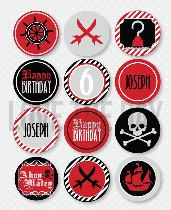 Pirate Party PRINTABLE Party Circles by Love The Day Il_570xn