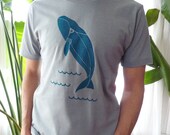 Whale Watching T-shirt on Gray Men/Unisex
