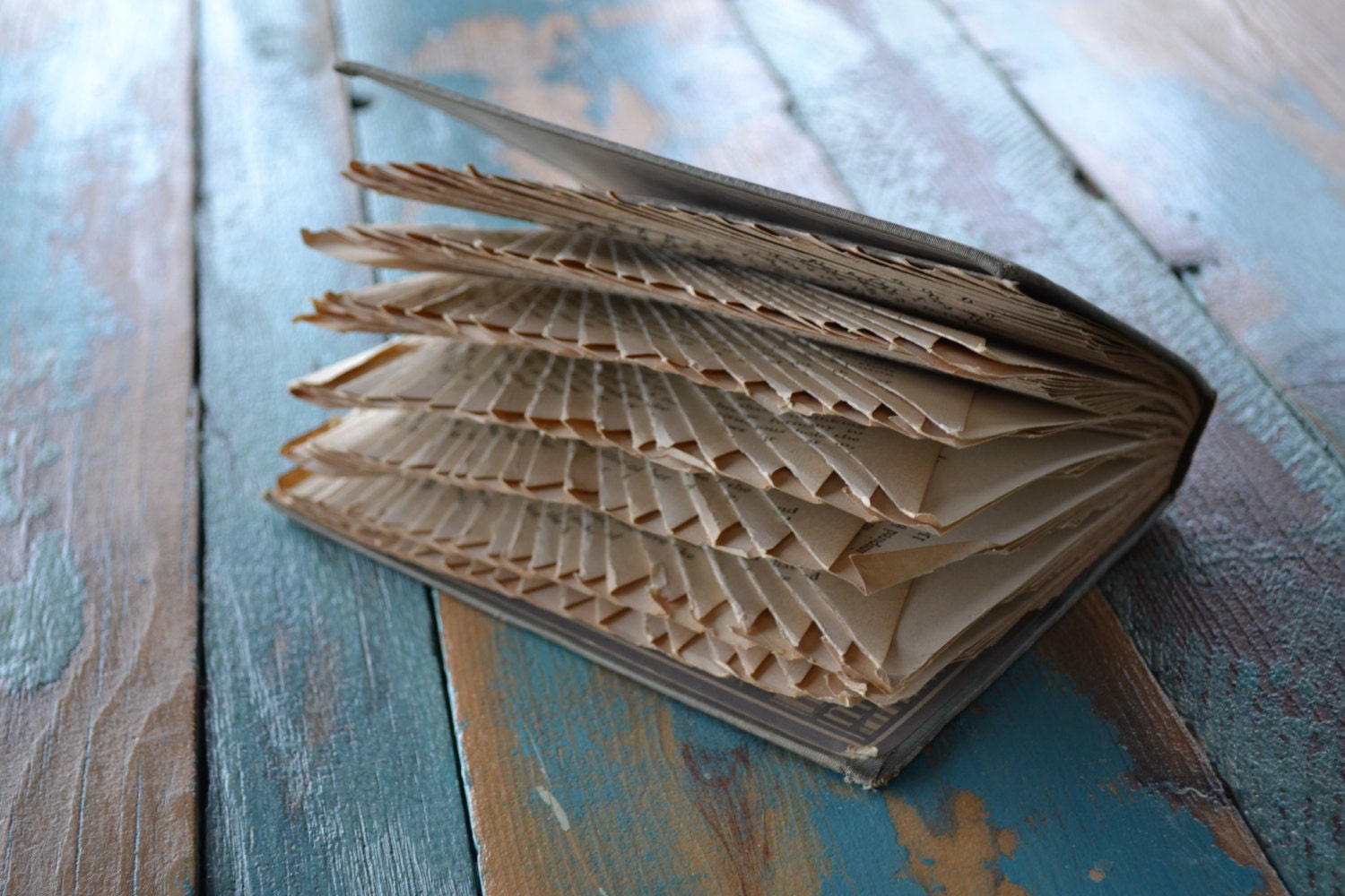 The Fan - The African Queen - Folded Book Art - Recycled, Repurposed, Reclaimed
