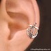 925 Anchor RIGHT - Sterling Sliver ear cuff earring jewelry - non pierced earcuff clip 011013