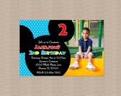 Mickey Mouse Clubhouse Birthday Party Invitation - Inspired by Mickey Mouse - Mickey Mouse Birthday Invitation