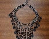 Vintage Beaded Copper Toned Necklace