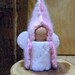 Waldorf Fairy, Guardian Angel, Wool Peg Doll, Waldorf Toy, hand dyed, upcycled wool, spring, yellow, peach, pink, white
