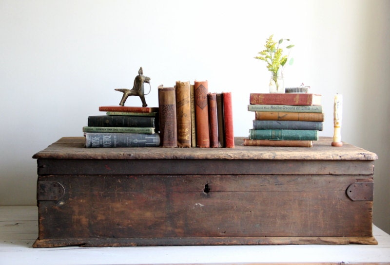 primitive oversized wood box // chest // trunk