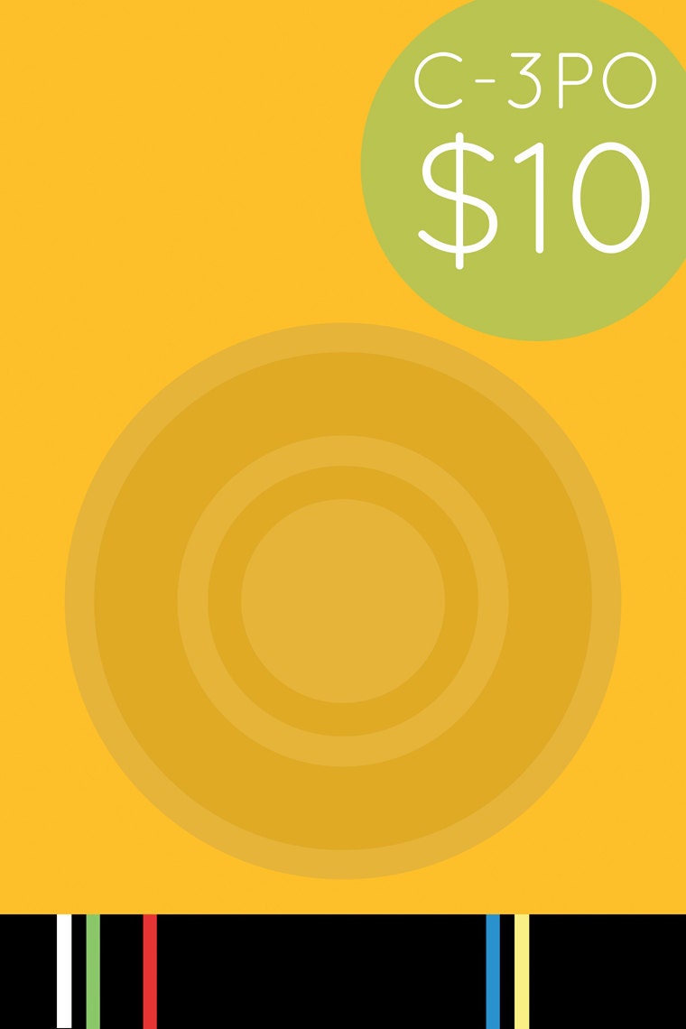 C3PO Minimalist Print 12x18