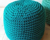 Pouf Crochet thick yarn - Emerald