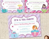 PRINTABLE Tea Party Girl Party Invitation (Character of your choice) Il_170x135