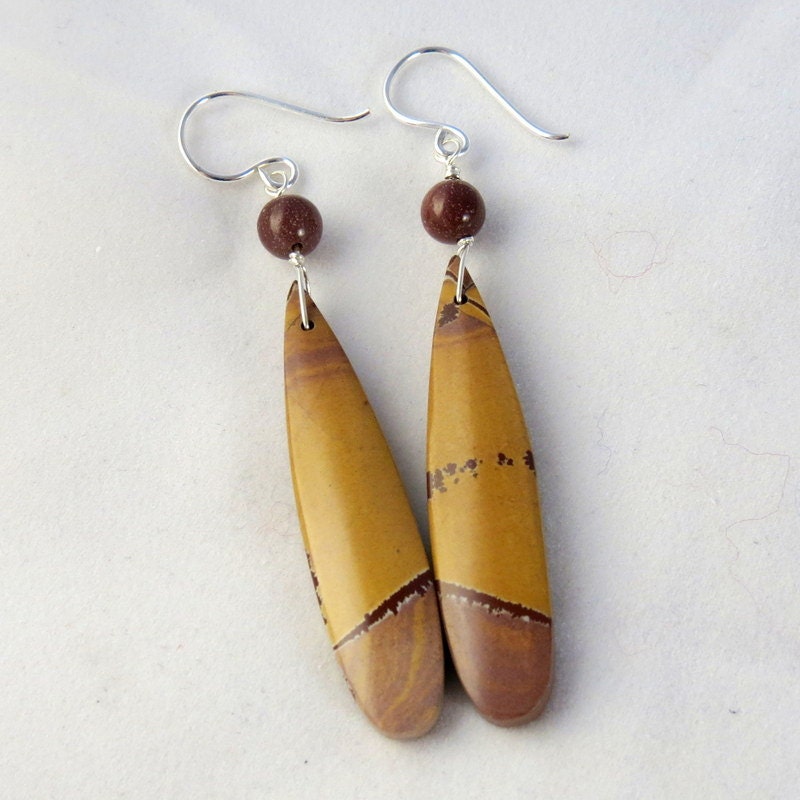Jasper and Sterling Earrings