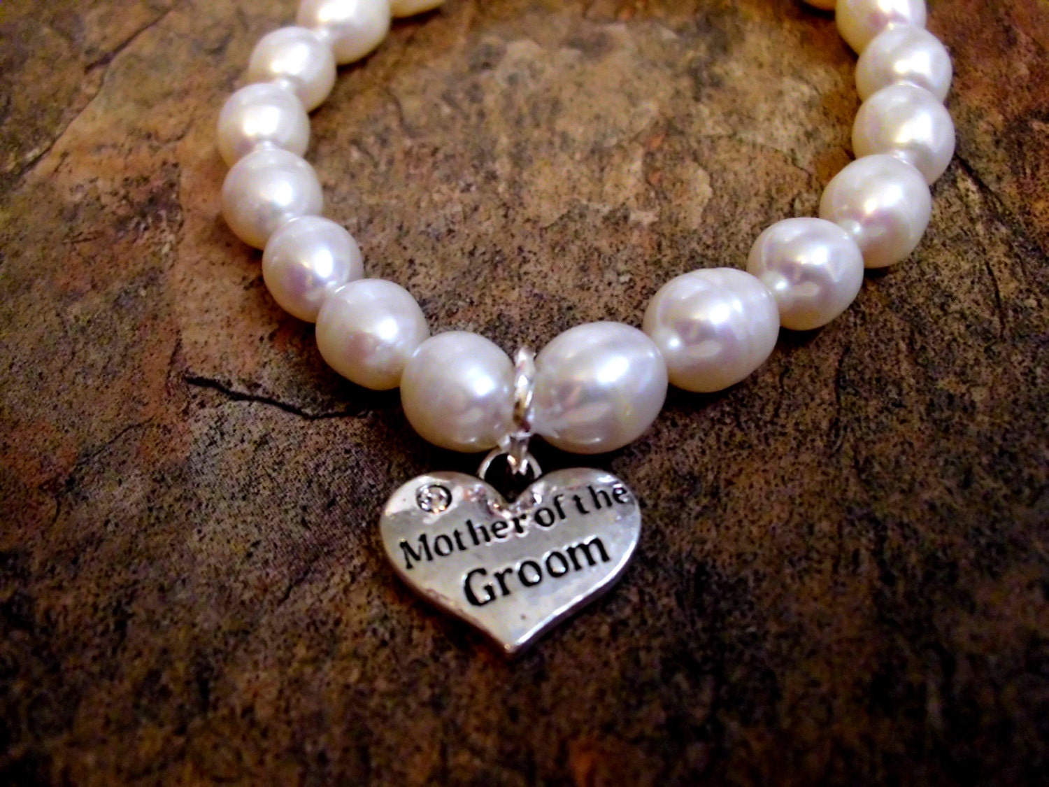 Mother of the Groom Pearl Bracelet, Freshwater Pearl Bracelet, Bridal Bracelet, White Pearl Bracelet