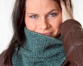 Cowl - Scarf - Hand Knitted  -  Green Meadows