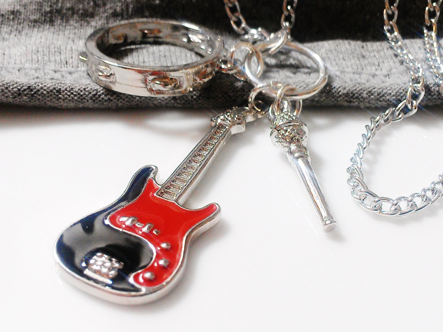 Guitar Charm Necklace Teen Girl Jewelry Tween Girl Jewelry Women Gift Music Musician