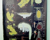 Vintage Botany Wall Chart School Science Chart Anatomical Chart Marchantia