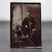 Original Antique 1880s Tintype Photo Men w SKULL & BONES ps. Yale Secret Society