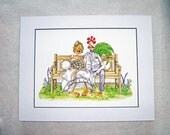 Wedding Art Print Anniversary Romance Love Couple Gift Idea Happily Ever After
