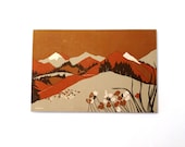 Marushka Mountains Silkscreen Wall Hanging