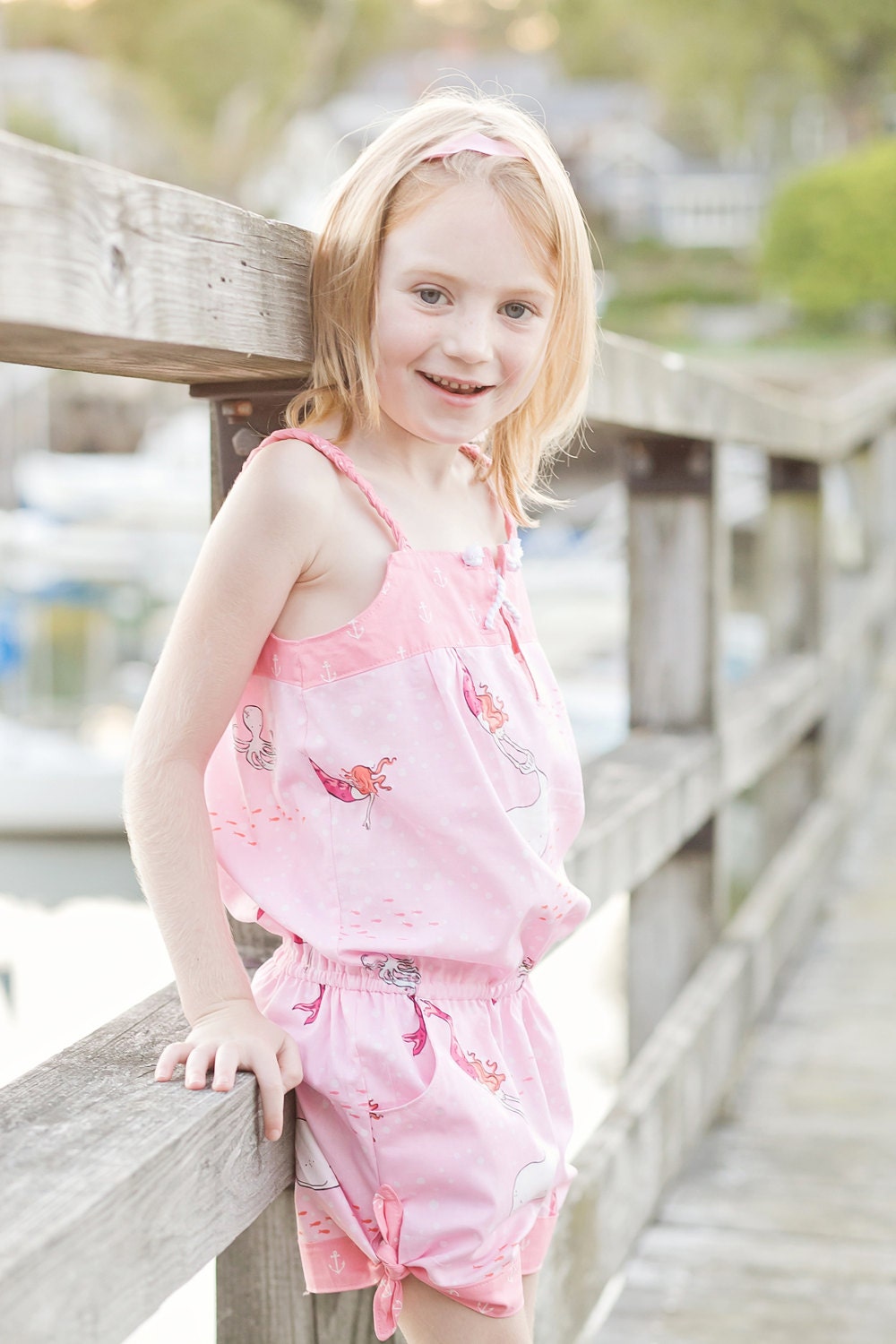 Childrens Clothing - Girls Nautical Romper - Seaside Spring