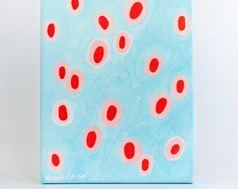 Microscopic, Original Abstract Acrylic Painting on Stretched Canvas