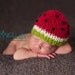 Sale 20% off now Watermellon Hat in sizes newborn up to 6 months Great  Photography prop
