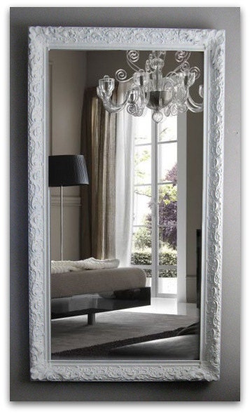 Antique Shabby Chic Leaning Mirror Modern Baroque