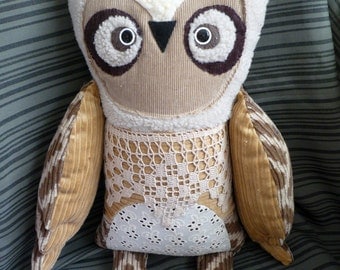 Camilla Owl , soft art creature, toy  by  Wassupbrothers. Free shipping