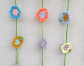 Happy Flowers Crochet Wall Hanging Decor