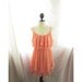 Spring Coral Romantic Soft Flowy Ethereal Peasant Dusty Orange Victorian Fairy Marie Antoinette Ballerina Vintage Flapper Dress