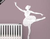 Wall Decal Sample Sale - Black Label - Ballerina - White