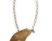 1970s Bronze Buzzard Necklace