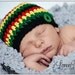 Bob Marley Hat, Bob Marley Beanie, Striped Beanie, MADE TO ORDER, Newborn to 24 Months