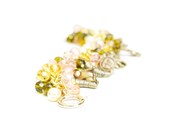 100 crystal bracelet, cluster bracelet with charms. Italian horn bracelet. Handcrafted, colored, bold, exclusive.