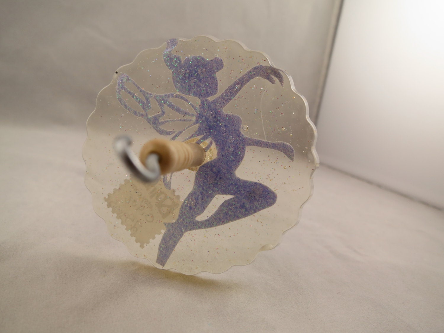 Resin Drop Spindle Purple Fairy Cutout