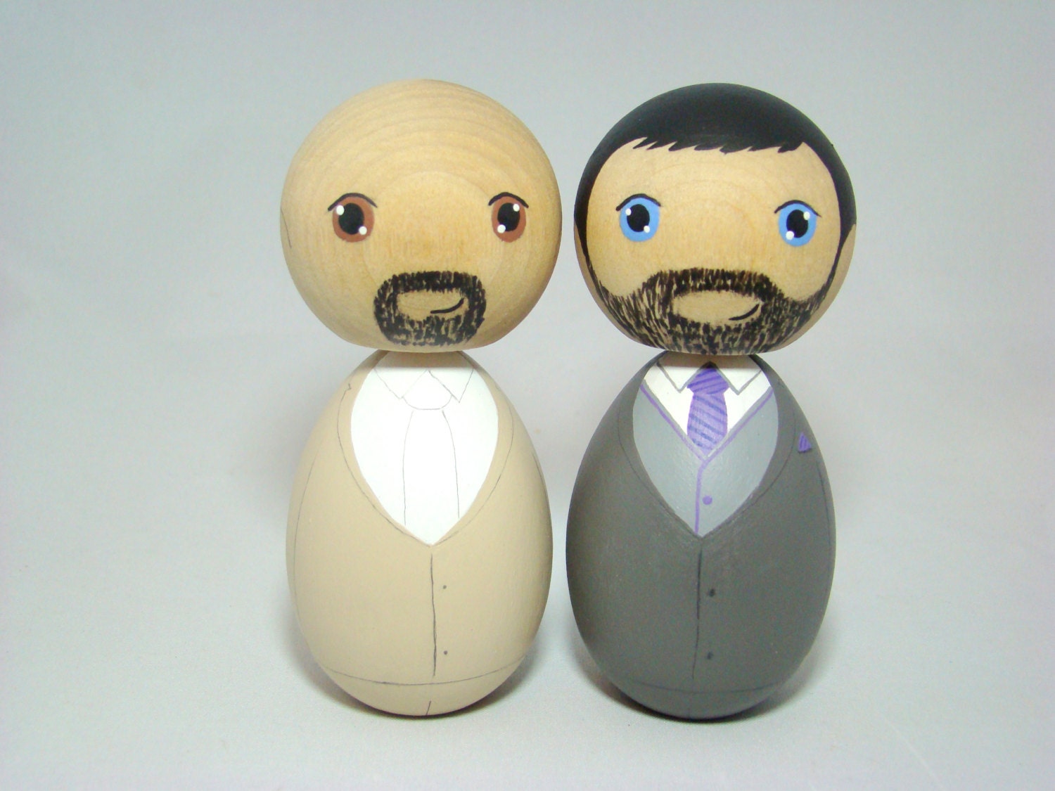 Kokeshi Doll Wedding Cake Toppers Same Sex Custom Hand Painted