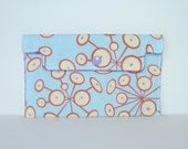 Coupon Holder / Cash Wallet / Receipt Holder - Flower Pollen in Blue