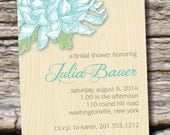 Vintage Wooden Grain Woodgrain Floral Bridal Shower/ Couples Shower/Baby Shower Invitation - You Print, diy, Digital File