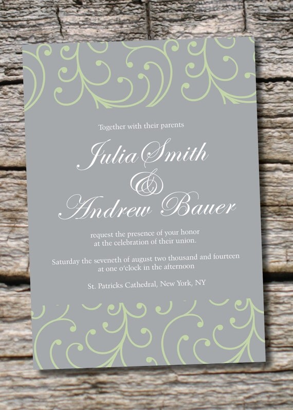 CURVY SOPHISTICATION Wedding Save the Date/Invitation/Response Card/Reception Card/Menu/Table Numbers/Thank You Card - You Print Il_570xn