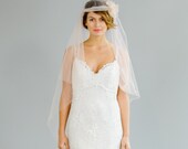 20's Inspired Flower Halo Cap Bridal Veil