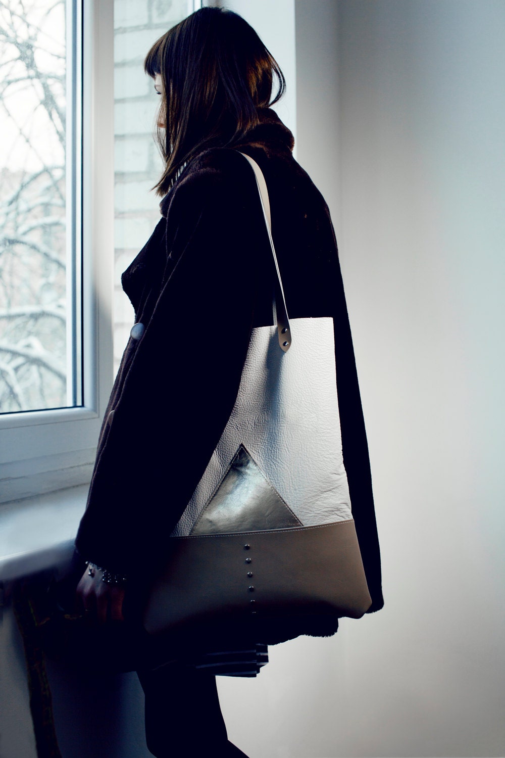 Silver Mountain Leather Tote bag No. TL- 4001
