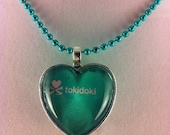 Green and Pink Tokidoki Logo Necklace