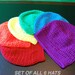 Neon EDM Slouchy Hat Collection, Vibrant Neon Fashion Accessories, 6 Slouchy Hats Rainbow Collection Set