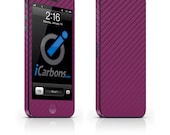 iCarbons Purple IPhone 5 Carbon Fiber Skin Decal FULL COMBO