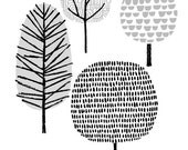 Four Trees, Open edition giclee print