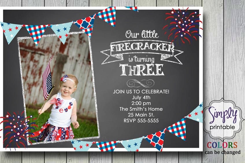 Fourth of July Birthday Invitation with Photo Il_170x135