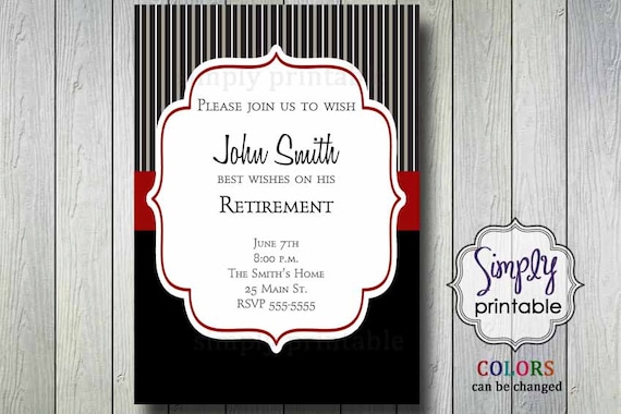Retirement Invitation (Printable) Il_570xn