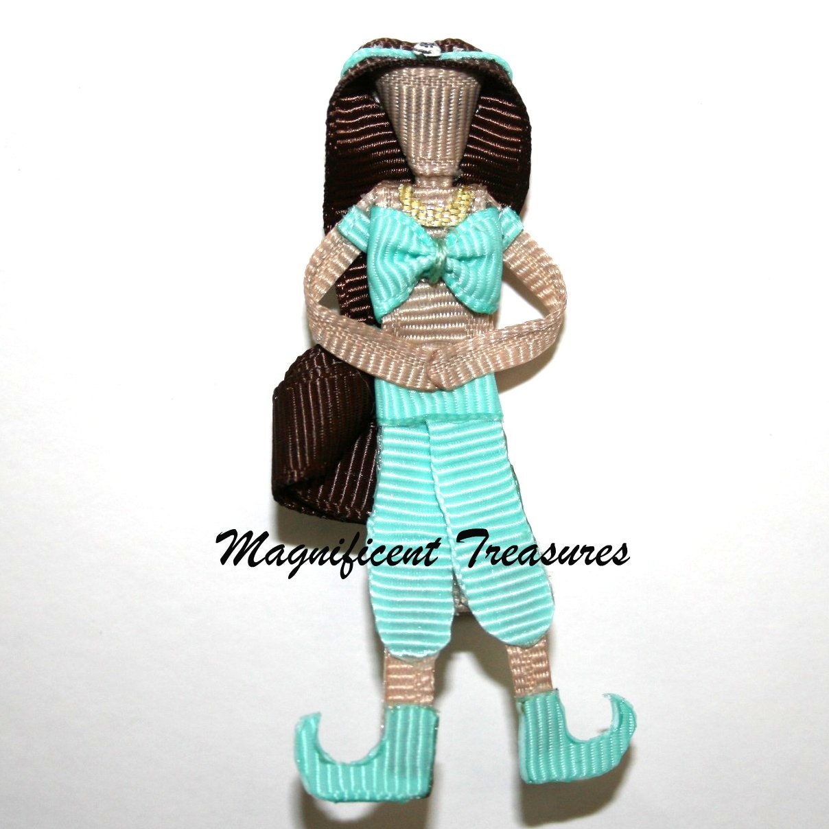 Princess Jasmine Inspired Ribbon Sculpture Hair Clip