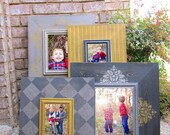 Grouping of Four Distressed Picture Frames, Two 8x10's, Two 5x7's